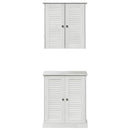 vidaXL Fürdőszoba bútor szett polcokkal 2 pcs Barna 67.5 x 34 x 80 cm