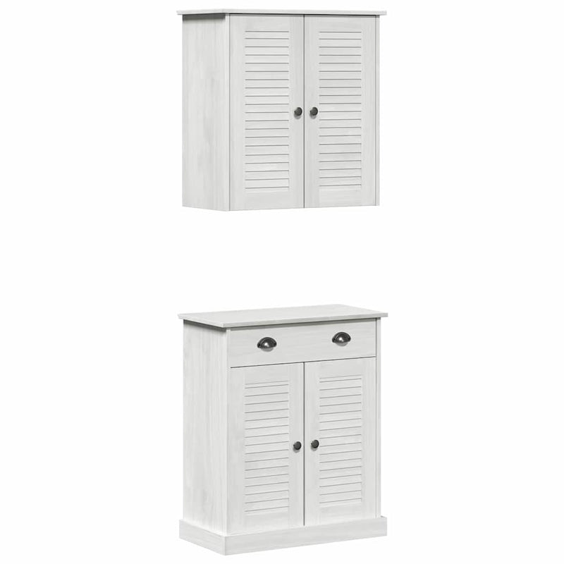 vidaXL Fürdőszoba bútor szett VIGO 2 pcs Barna 67.5 x 34 x 80 cm