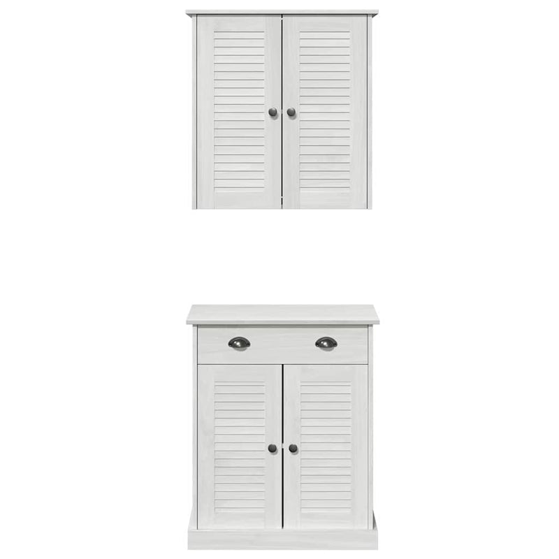 vidaXL Fürdőszoba bútor szett VIGO 2 pcs Barna 67.5 x 34 x 80 cm