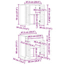 vidaXL Fürdőszoba bútor szett VIGO 2 pcs Barna 67.5 x 34 x 80 cm