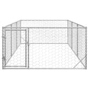 vidaXL kültéri kutyakennel ajtóval 2x4x1 m horganyzott acélból