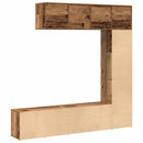 vidaXL 3 db antik fa színű szerelt fa könyvszekrények