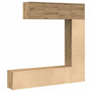 vidaXL 3 db kézműves tölgy színű szerelt fa könyvszekrények