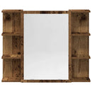 vidaXL 4 részes antik fa színű szerelt fa fürdőszobai bútorszett