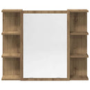 vidaXL 4 részes kézműves tölgy színű szerelt fa fürdőszobai bútorszett