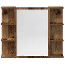 vidaXL 3 részes antik fa színű szerelt fa fürdőszobai bútorszett