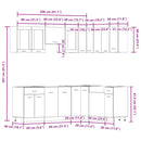 vidaXL Lyon 11 darabos konyhaszekrény készlet Kézműves tölgy műszaki fa