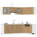 vidaXL Lyon 11 darabos konyhaszekrény készlet Kézműves tölgy műszaki fa