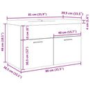 vidaXL 2 részes antik fa színű szerelt fa fürdőszobai bútorszett