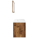 vidaXL 3 részes antik fa színű szerelt fa fürdőszobai bútorszett