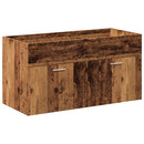 vidaXL 4 részes antik fa színű szerelt fa fürdőszobai bútorszett