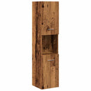 vidaXL 5 részes antik fa színű szerelt fa fürdőszobai bútorszett