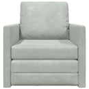 vidaXL Kanapéágy Világosszürke 74 x 77 x 81 cm Bársony