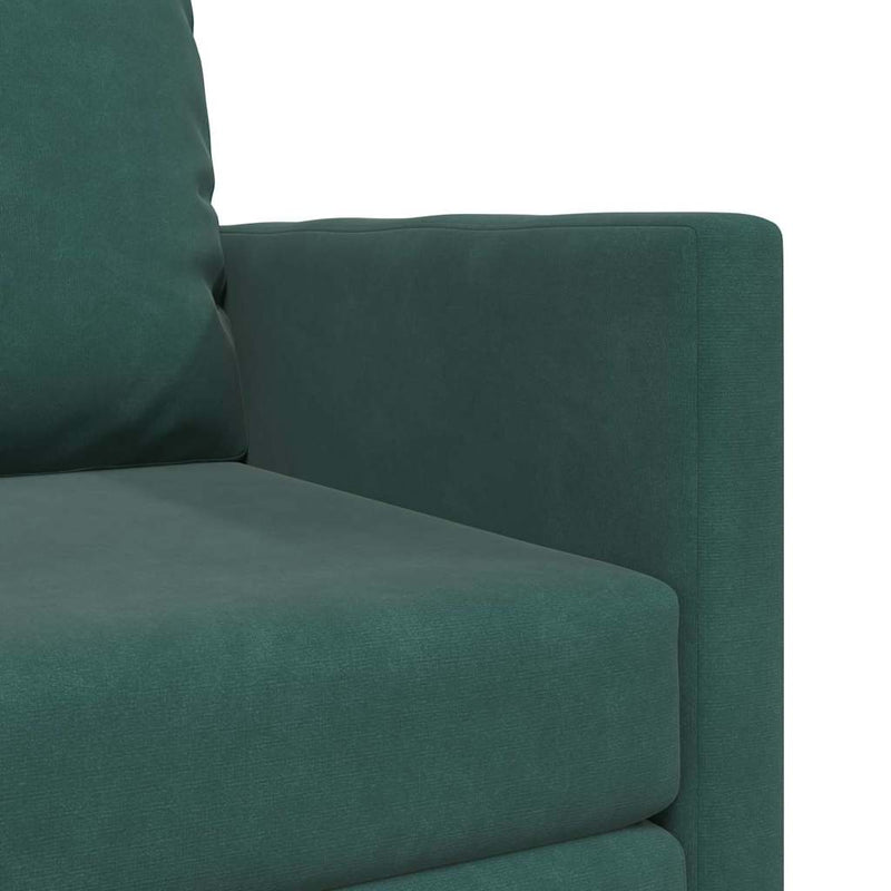 vidaXL Földi Kanapéágy párnával Sötétzöld 74 x 77 x 81 cm Bársony