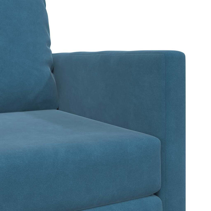 vidaXL Földi Kanapéágy párnával Kék 74 x 77 x 81 cm Bársony