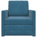 vidaXL Kanapéágy Kék 74 x 77 x 81 cm Bársony