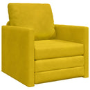 vidaXL Kanapéágy Sötét sárga 74 x 77 x 81 cm Bársony