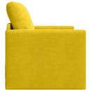 vidaXL Kanapéágy Sötét sárga 74 x 77 x 81 cm Bársony