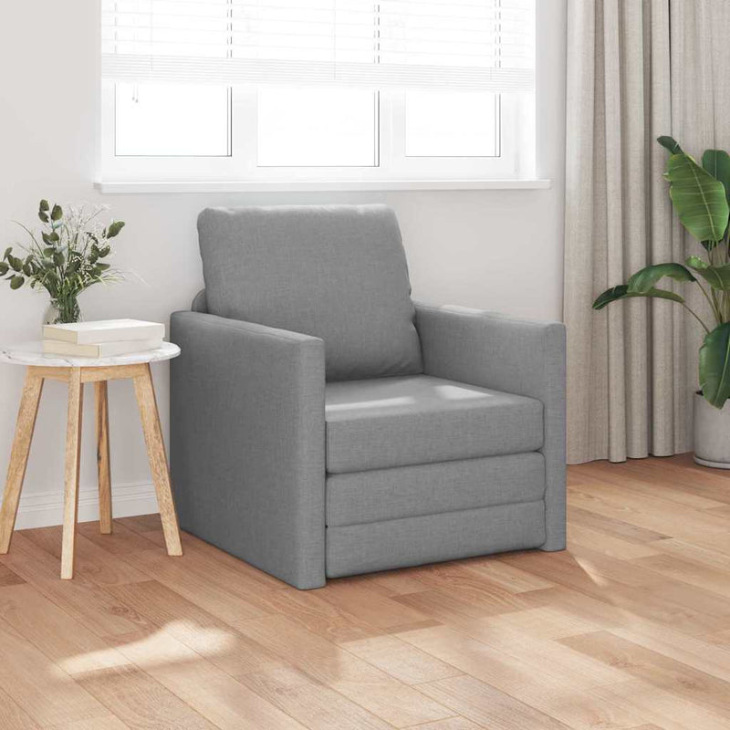 vidaXL Padlós Kanapé Ágy párnával Világosszürke 74 x 77 x 81 cm szövet