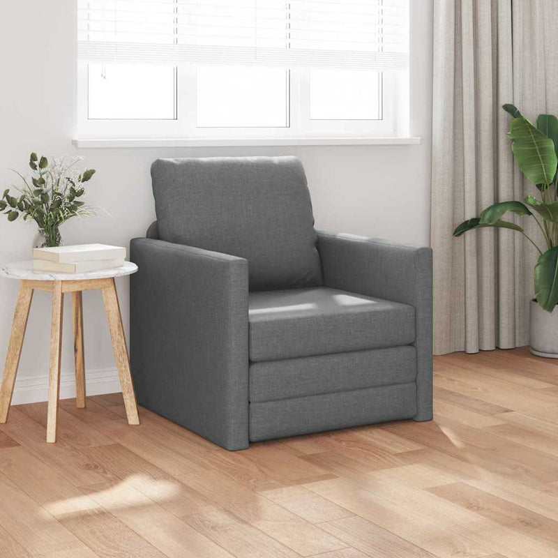 vidaXL Padlós Kanapé Ágy párnával Sötétszürke 74 x 77 x 81 cm szövet