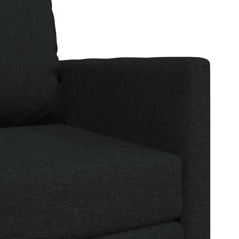 vidaXL Padlós Kanapé Ágy párnával Fekete 74 x 77 x 81 cm szövet