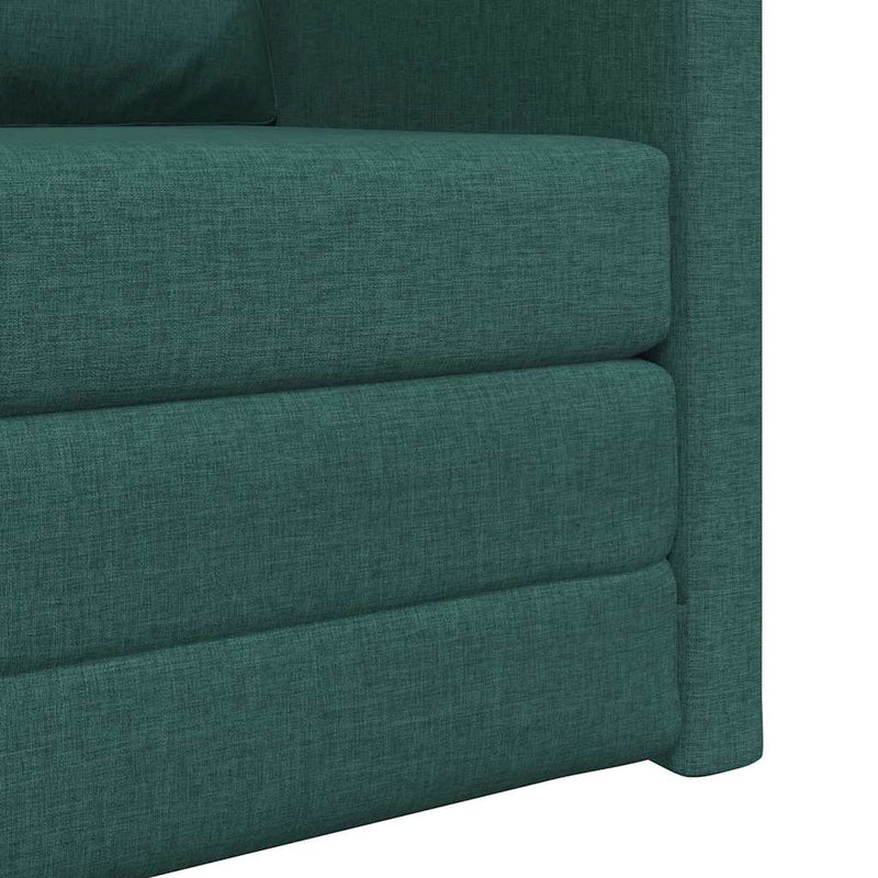 vidaXL Padlós Kanapé Ágy párnával Sötétzöld 74 x 77 x 81 cm szövet