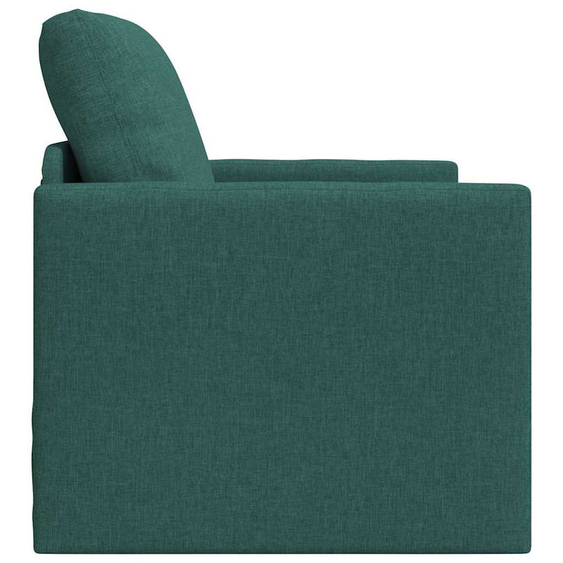 vidaXL Padlós Kanapé Ágy párnával Sötétzöld 74 x 77 x 81 cm szövet