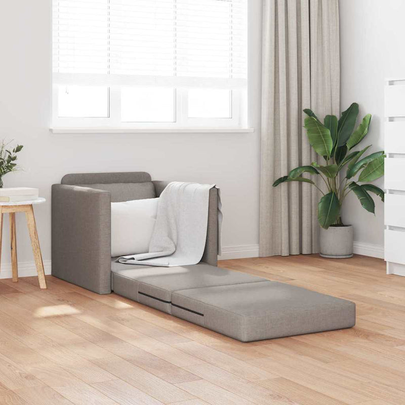 vidaXL Padlós Kanapé Ágy párnával Tópszínű 74 x 77 x 81 cm szövet