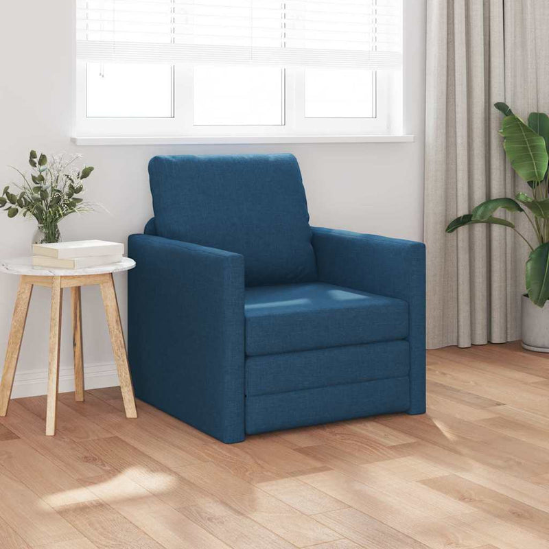 vidaXL Padlós Kanapé Ágy párnával Kék 74 x 77 x 81 cm szövet