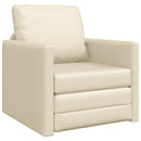 vidaXL Kanapéágy Krém 74 x 77 x 81 cm Bársony