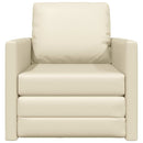 vidaXL Kanapéágy Krém 74 x 77 x 81 cm Bársony