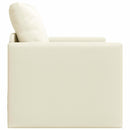 vidaXL Kanapéágy Krém 74 x 77 x 81 cm Bársony