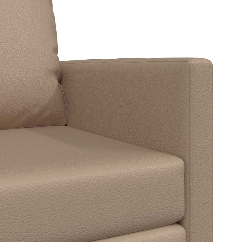 vidaXL Padló Kanapéágy párnával Cappuccino 74 x 77 x 81 cm Műbőr