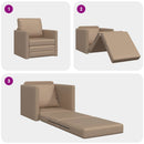 vidaXL Kanapéágy Cappuccino 74 x 77 x 81 cm Bársony