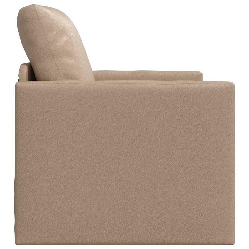 vidaXL Padló Kanapéágy párnával Cappuccino 74 x 77 x 81 cm Műbőr