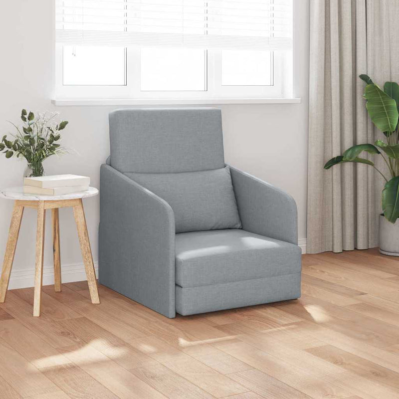 vidaXL Kanapéágy Világosszürke 65 x 80 x 83 cm szövet