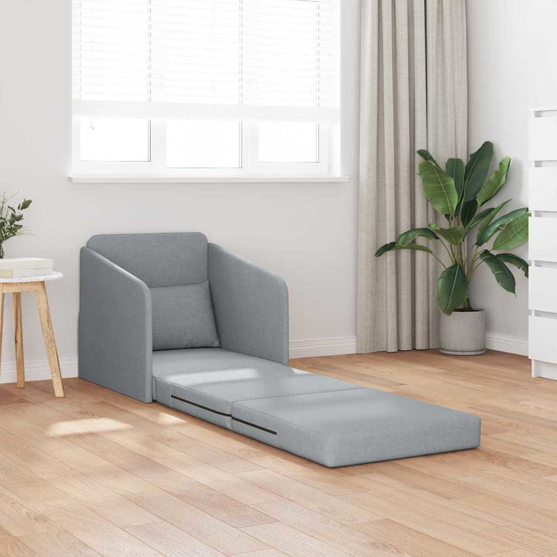 vidaXL Kanapéágy Világosszürke 65 x 80 x 83 cm szövet