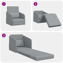 vidaXL Kanapéágy Világosszürke 65 x 80 x 83 cm Bársony