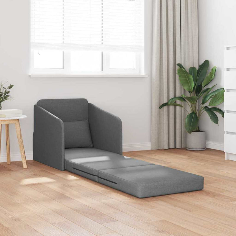 vidaXL Kanapéágy Sötétszürke 65 x 80 x 83 cm szövet