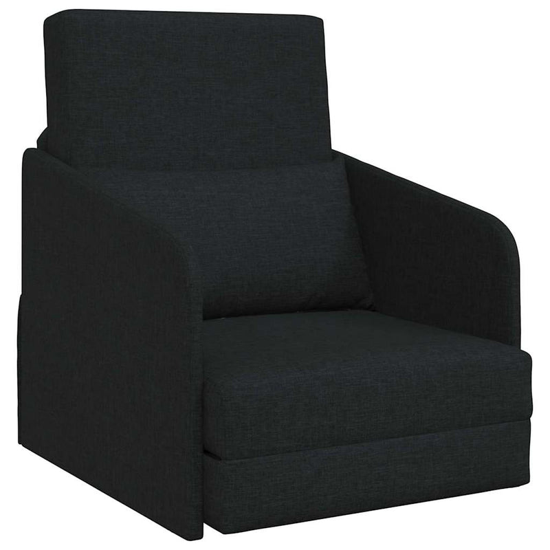 vidaXL Kanapéágy Fekete 65 x 80 x 83 cm szövet