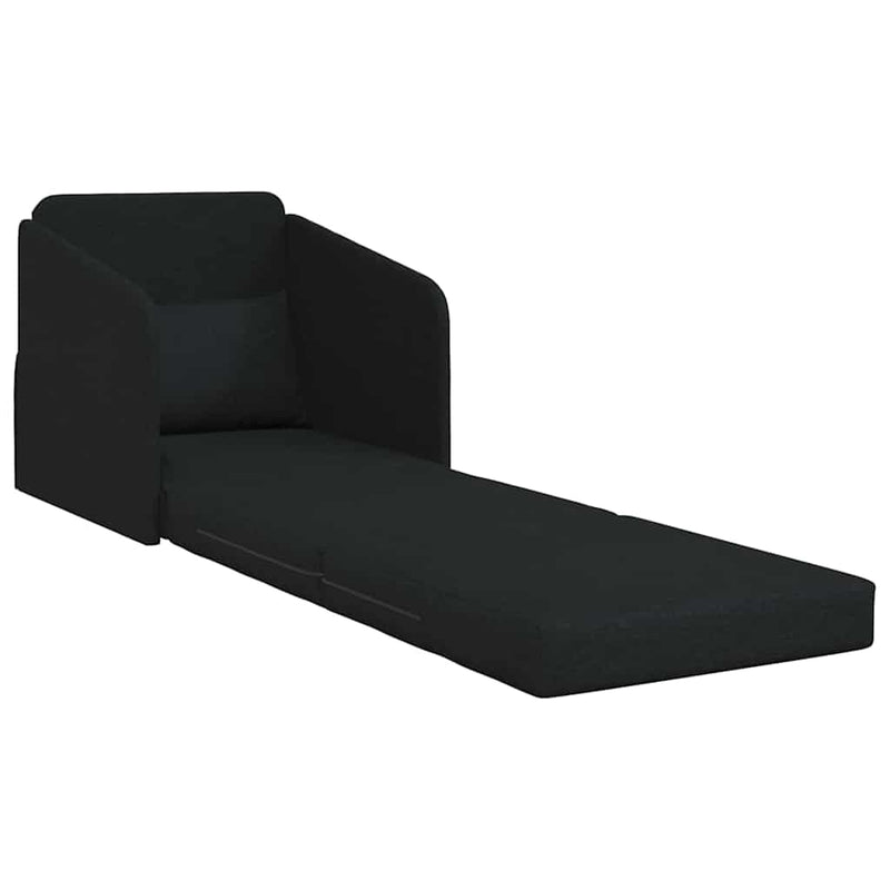 vidaXL Kanapéágy Fekete 65 x 80 x 83 cm szövet