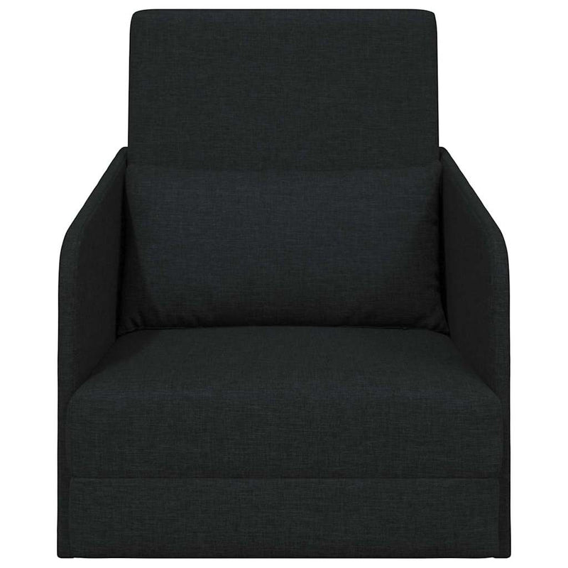 vidaXL Kanapéágy Fekete 65 x 80 x 83 cm szövet