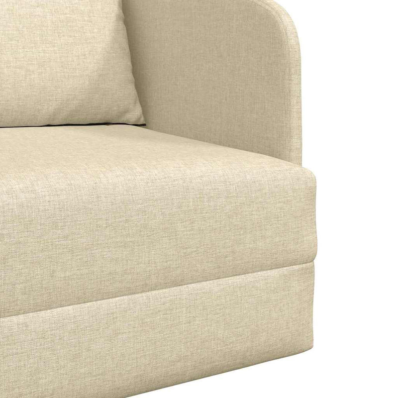 vidaXL Kanapéágy Krém 65 x 80 x 83 cm szövet