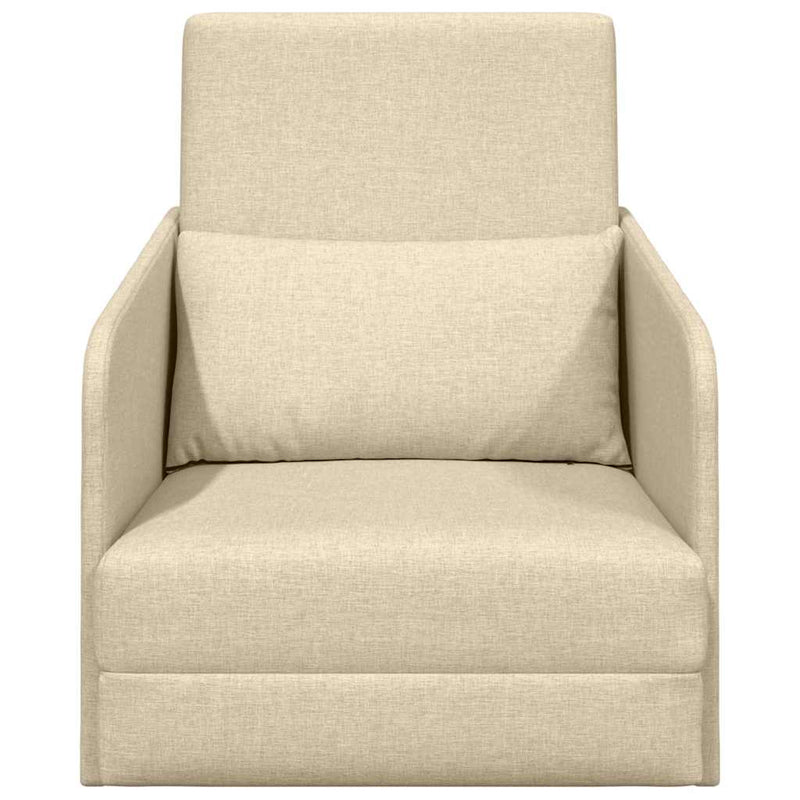 vidaXL Kanapéágy Krém 65 x 80 x 83 cm szövet