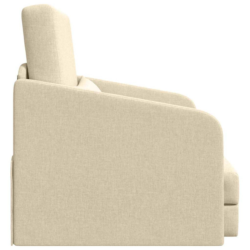 vidaXL Kanapéágy Krém 65 x 80 x 83 cm szövet