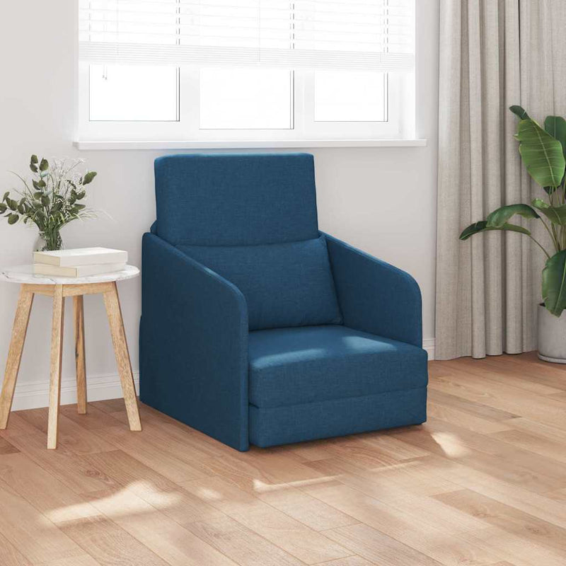 vidaXL Kanapéágy Kék 65 x 80 x 83 cm szövet