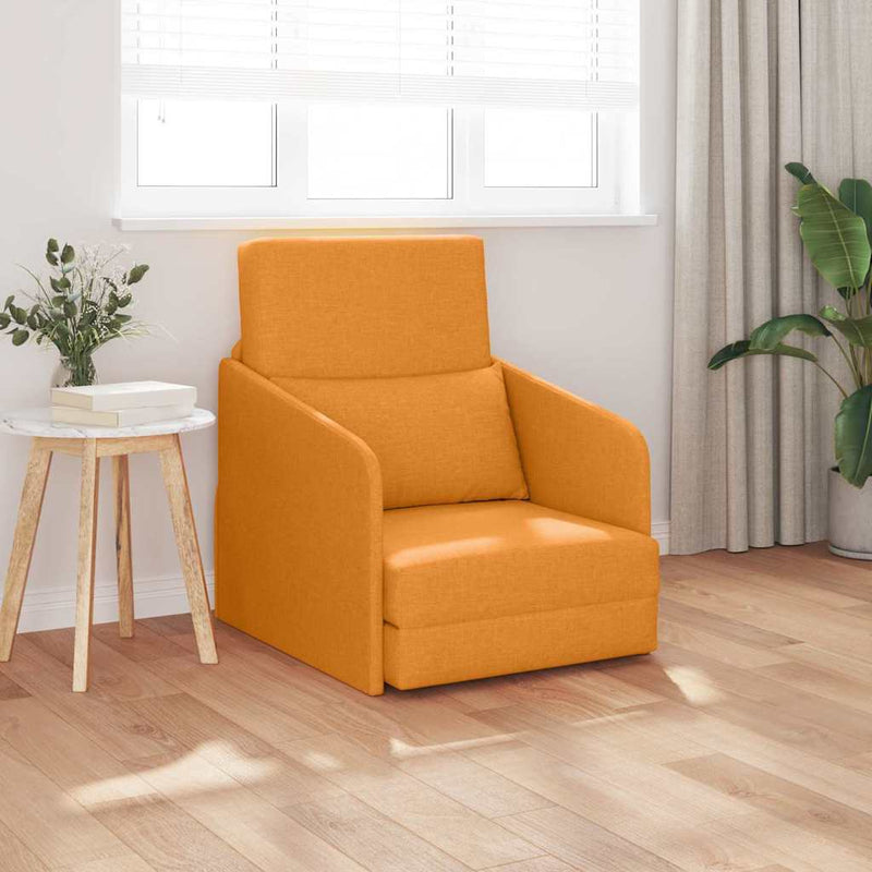 vidaXL Kanapéágy Sötét sárga 65 x 80 x 83 cm szövet