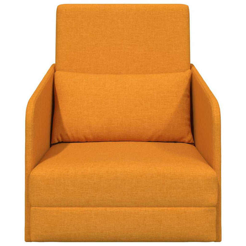 vidaXL Kanapéágy Sötét sárga 65 x 80 x 83 cm szövet