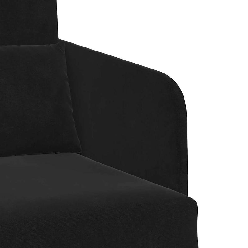 vidaXL Kanapéágy Fekete 65 x 80 x 83 cm Bársony