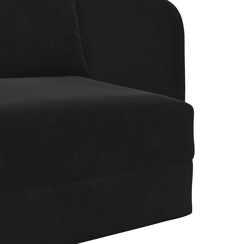 vidaXL Kanapéágy Fekete 65 x 80 x 83 cm Bársony